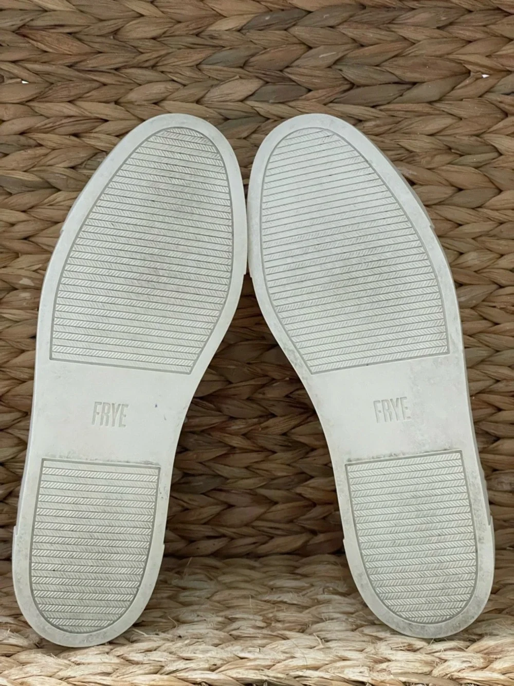 Frye‎ Ivy Crochet Low Lace Sneakers in White Tumbled Leather